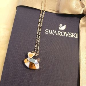 Pink Swarovski Cat Necklace